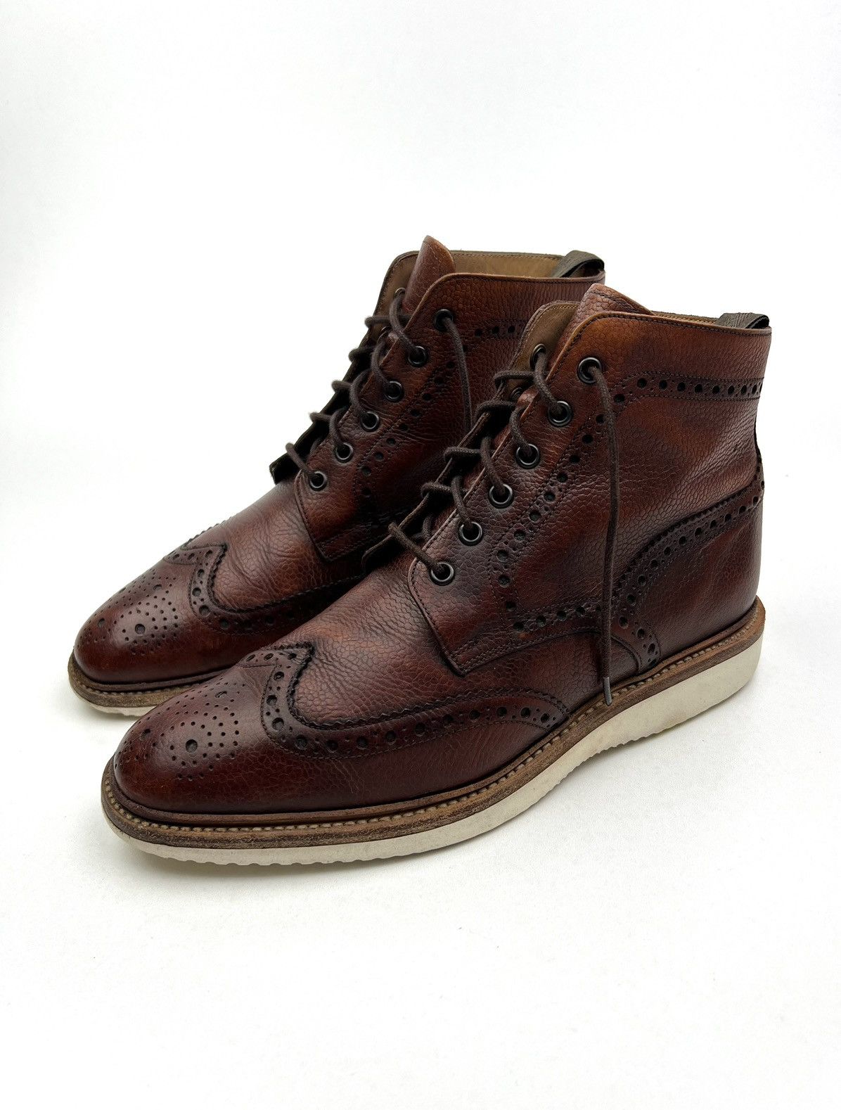 Loake LOAKE Brogues Leather Boots MAMBA Wingtip Brown Men’s Size US 8.5 / EU 41-42 - 1 Thumbnail