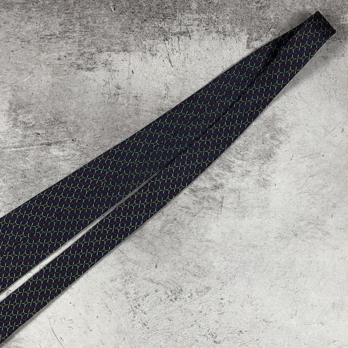 Celine Vintage Celine Paris Silk Tie Chain Link Macadam Pattern Size ONE SIZE - 12 Thumbnail