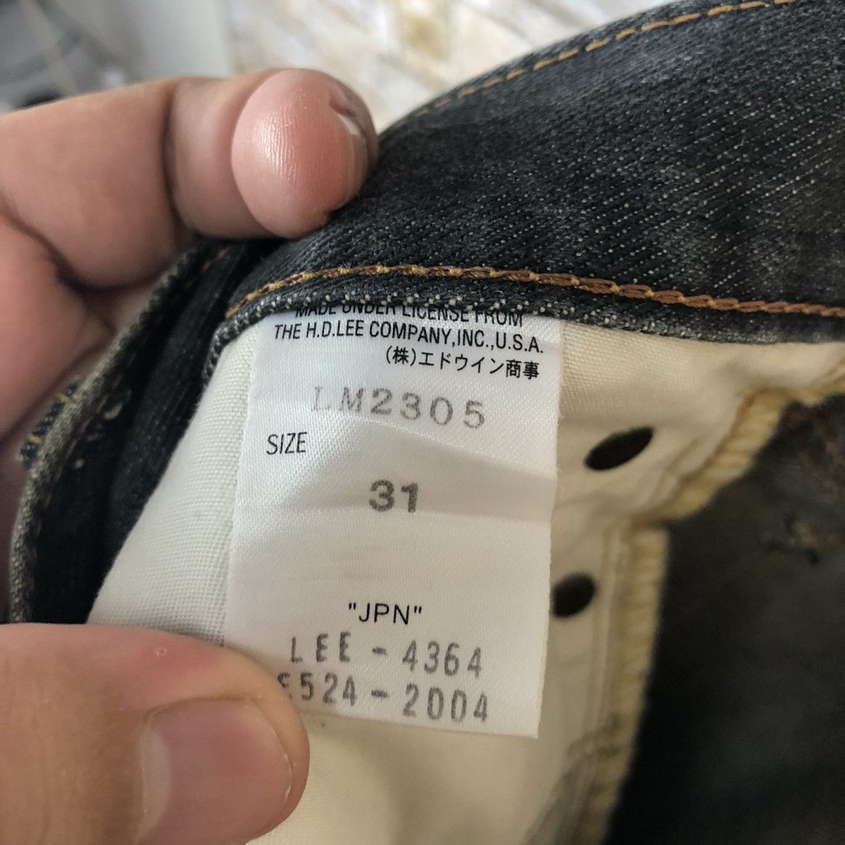 Japanese Brand Lee vintage faded Black Denim Pants #A1003 Size US 31 - 20 Thumbnail