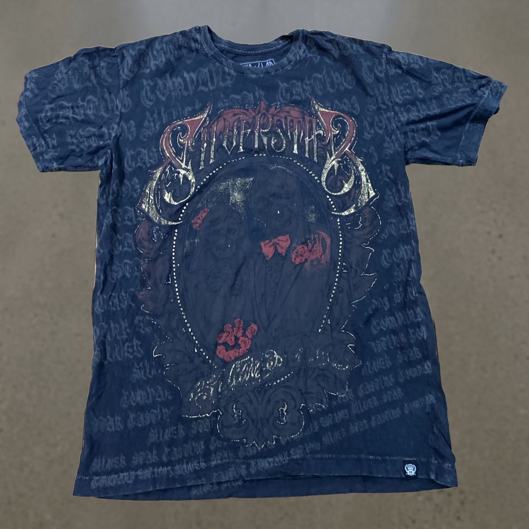 Vintage Y2k Silverstar Skull Graphic Print T Shirt Mens S Black Grunge Streetwear AOP Shirt Size US S / EU 44-46 / 1 - 1 Thumbnail