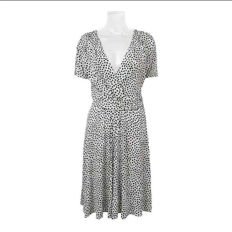 Max Mara MaxMara Multi-Color V-Neck Dress for Women 0089 Size L / US 10 / IT 46 - 1 Thumbnail