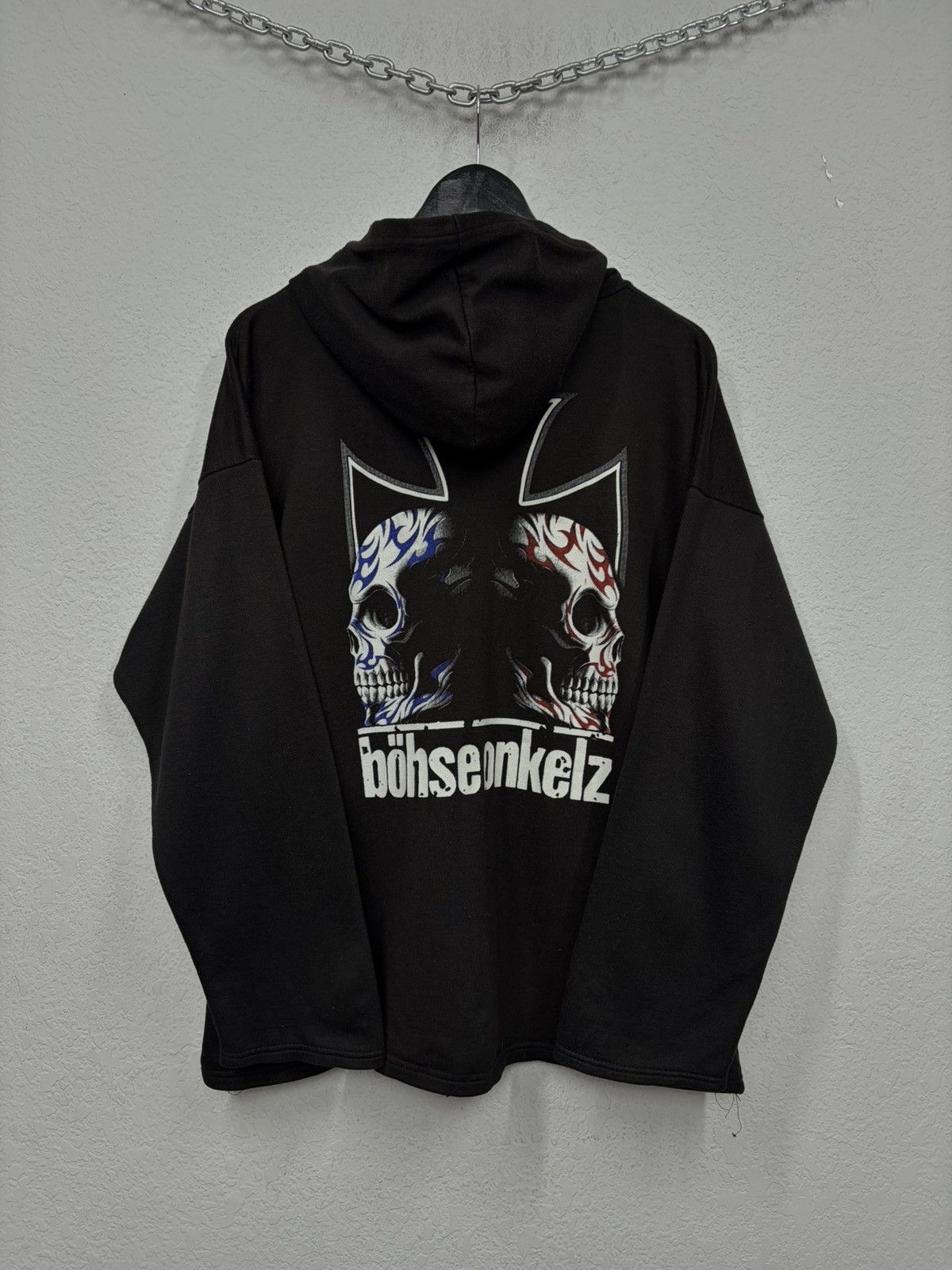 Band Tees Böhse Onkelz Skull Hoodie Y2K Punk Rock Gothic Zip Hoodie Size US XL / EU 56 / 4 - 1 Thumbnail