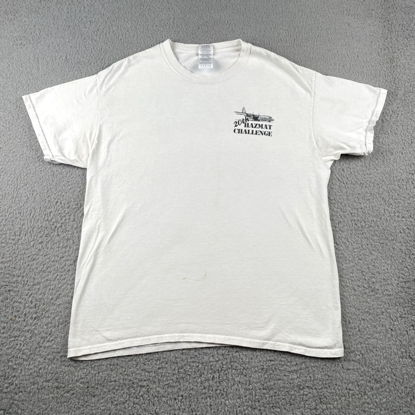 Gildan Gildan Mens L White T Shirt 20th Hazmat Challenge 2016 Graphic Shirt Size US L / EU 52-54 / 3 - 6 Thumbnail