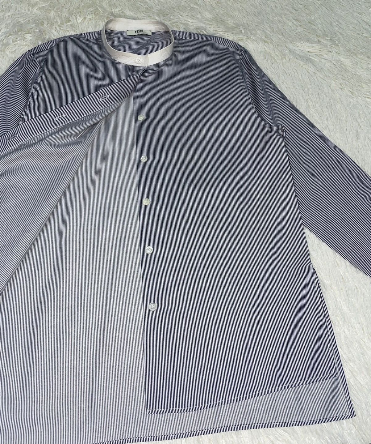Fendi FENDI Pinstripes Button Down Cotton Shirt Size S / US 4 / IT 40 - 7 Thumbnail