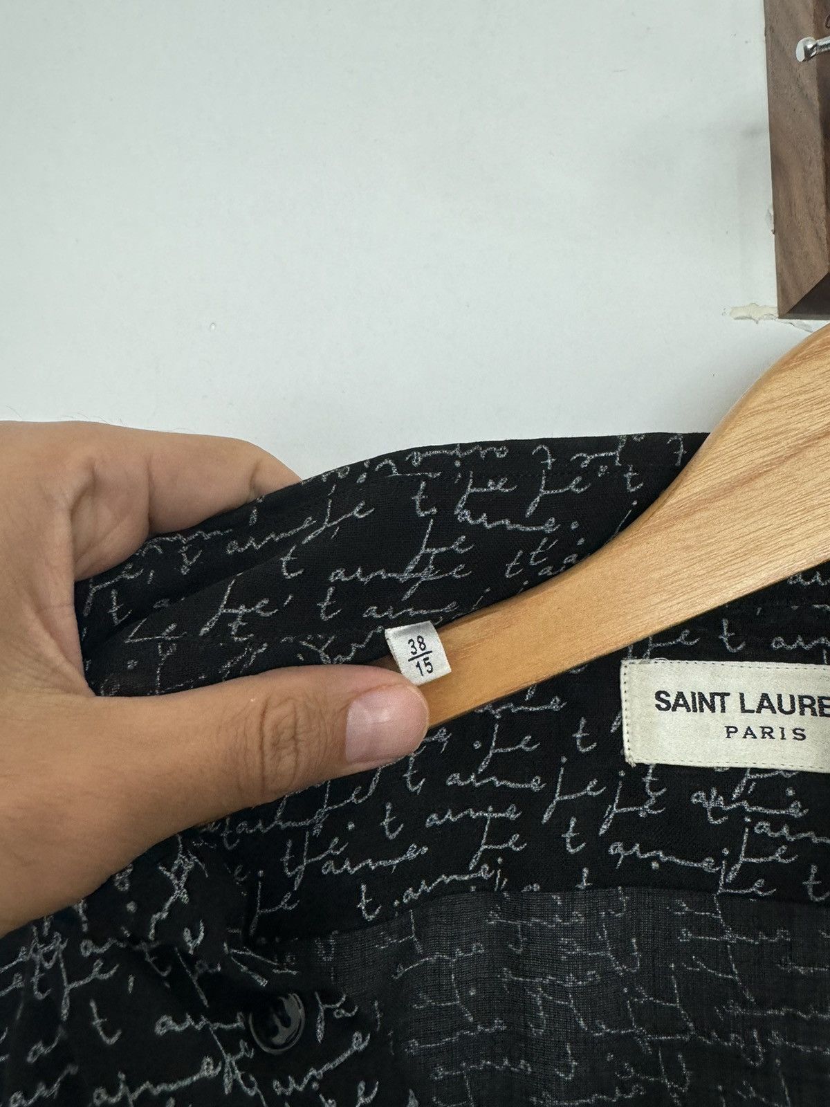 Saint Laurent Paris J’Taime semi sheer shirt Size US S / EU 44-46 / 1 - 3 Thumbnail