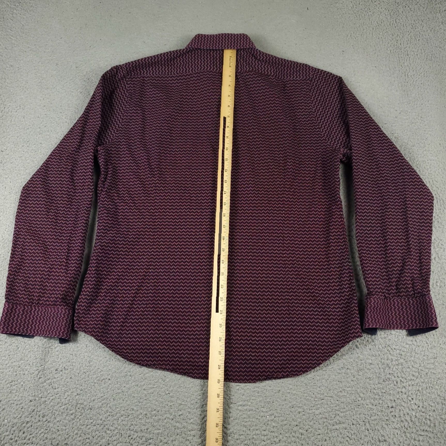 Express Express Button-Up Shirt Mens Large Purple Geometric Long Sleeve Casual Modern Size US L / EU 52-54 / 3 - 3 Thumbnail