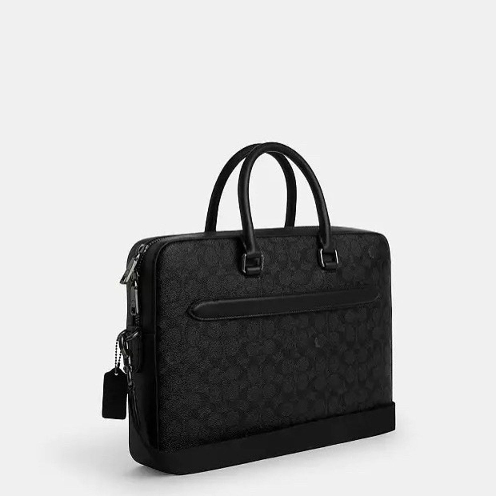 Coach NWT Coach Ethan Slim Brief Signature Canvas Black CV917 Size ONE SIZE - 6 Thumbnail