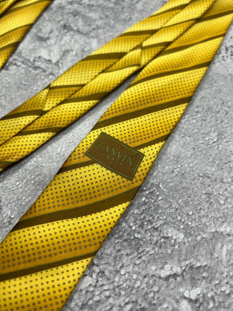 Lanvin Vintage Lanvin Paris Silk Neck Striped Tie Cravatte 90s Size ONE SIZE - 4 Thumbnail