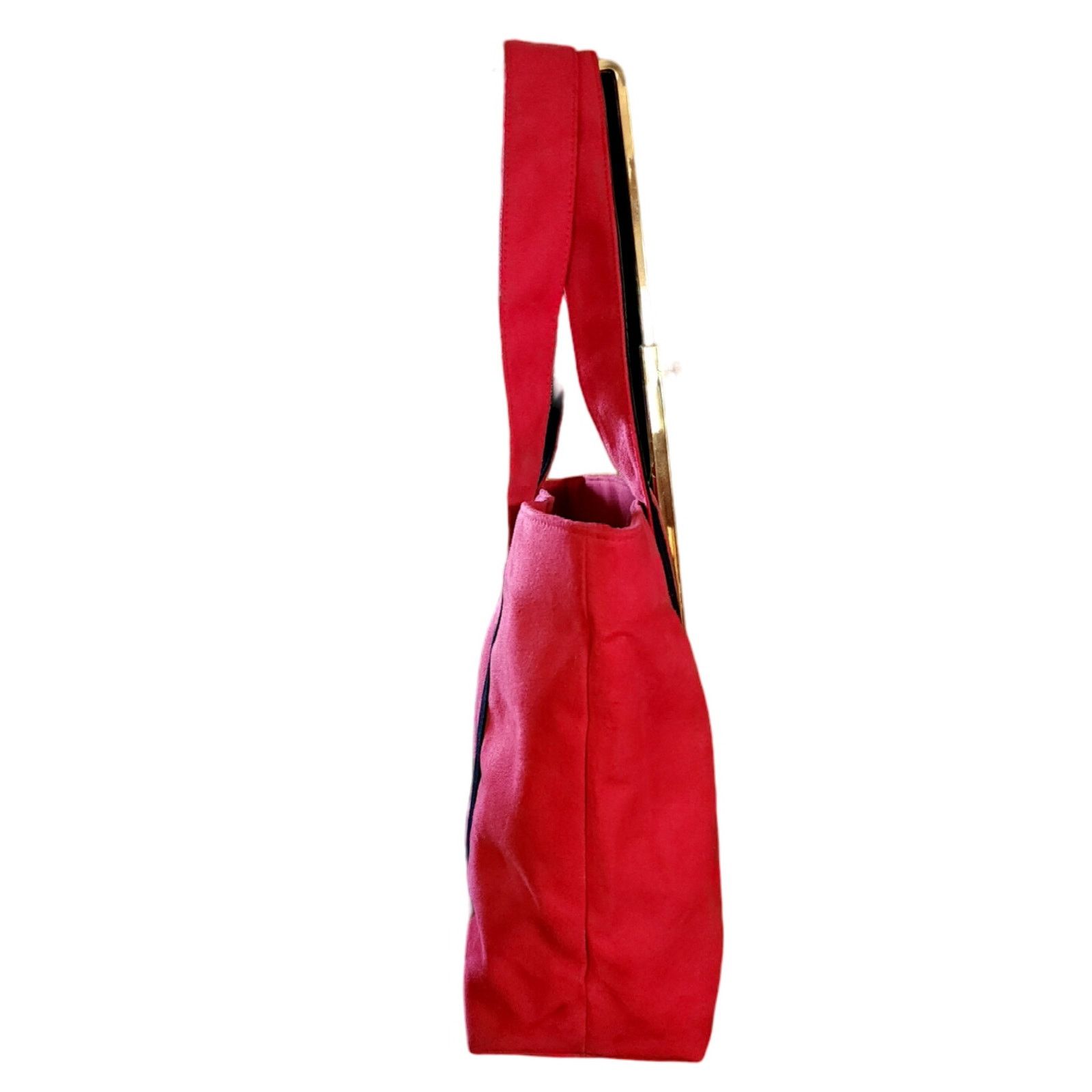 Michael Kors MICHAEL KORS Red & Black Suede Effect Tote Bag Size ONE SIZE - 6 Thumbnail