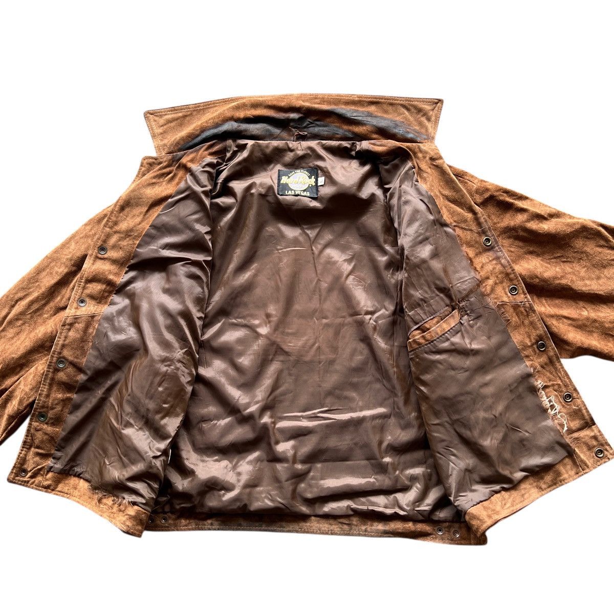 Hard Rock Cafe Vintage Hard Rock Hotel Las Vegas Suede Leather Jacket Size US L / EU 52-54 / 3 - 9 Thumbnail