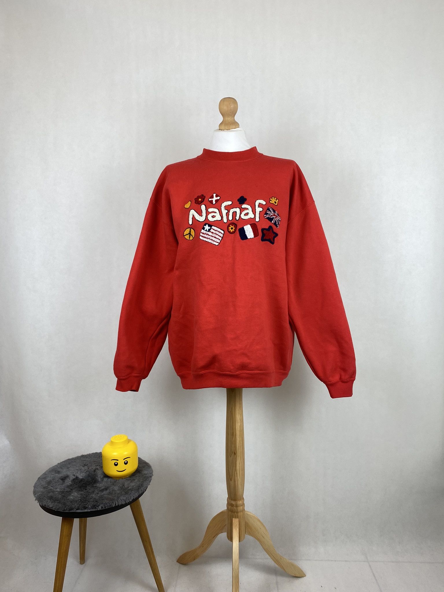 Vintage nafnaf vintage sweatshirt oversize boxy rare Size US L / EU 52-54 / 3 - 1 Thumbnail