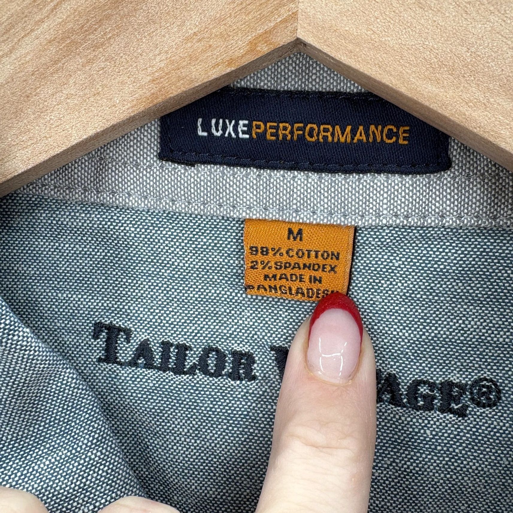 Vintage VINTAGE Tailor Vintage Shirt Mens Medium Gray Luxe Performance Airotec Button-Down NWT Size US M / EU 48-50 / 2 - 5 Thumbnail