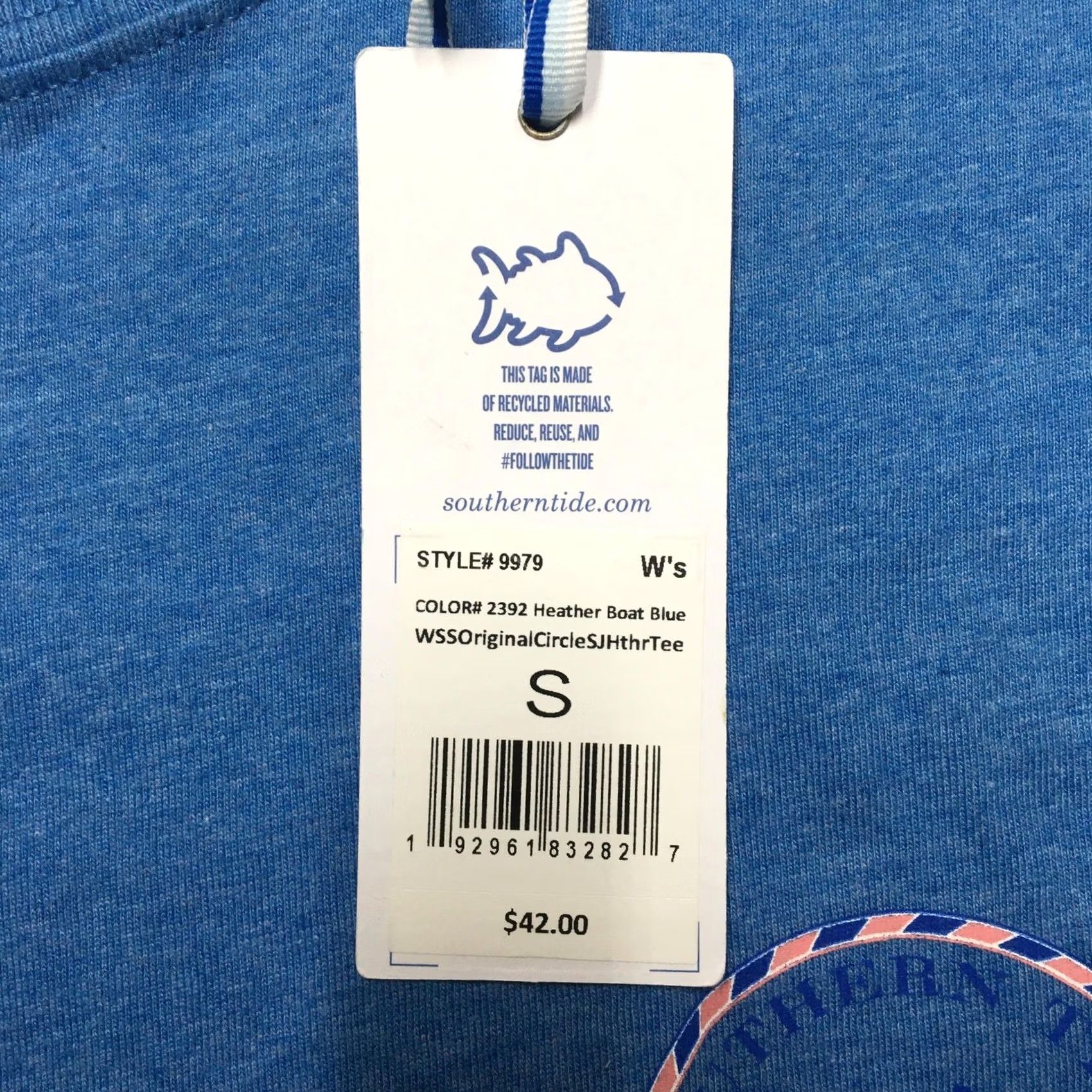 Southern Tide Southern Tide Shirt Womens Small Heather Boat Blue Skipjack Logo Cotton Crew Neck Short Sleeve Graphic Navy Womens Small Heather Boat Blue Size S / US 4 / IT 40 - 4 Thumbnail