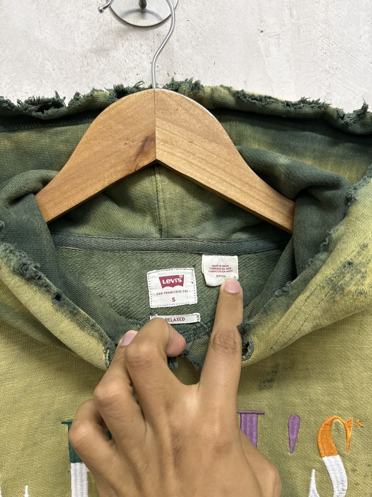 Levi's Thrashed Levi’s Distressed Grunge Hoodie Size US S / EU 44-46 / 1 - 7 Thumbnail