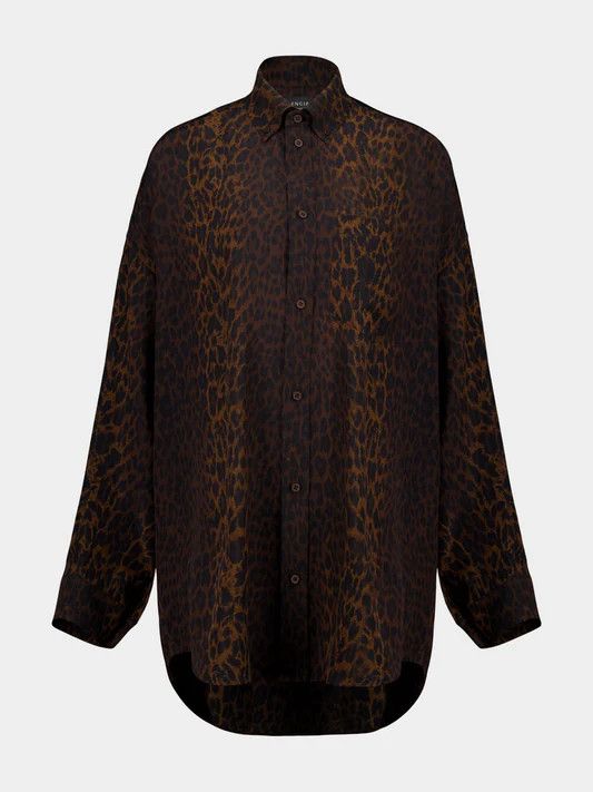 Balenciaga o1tr1nto0526 Cocoon Shirt in Leopard Size XL / US 12-14 / IT 48-50 - 1 Thumbnail