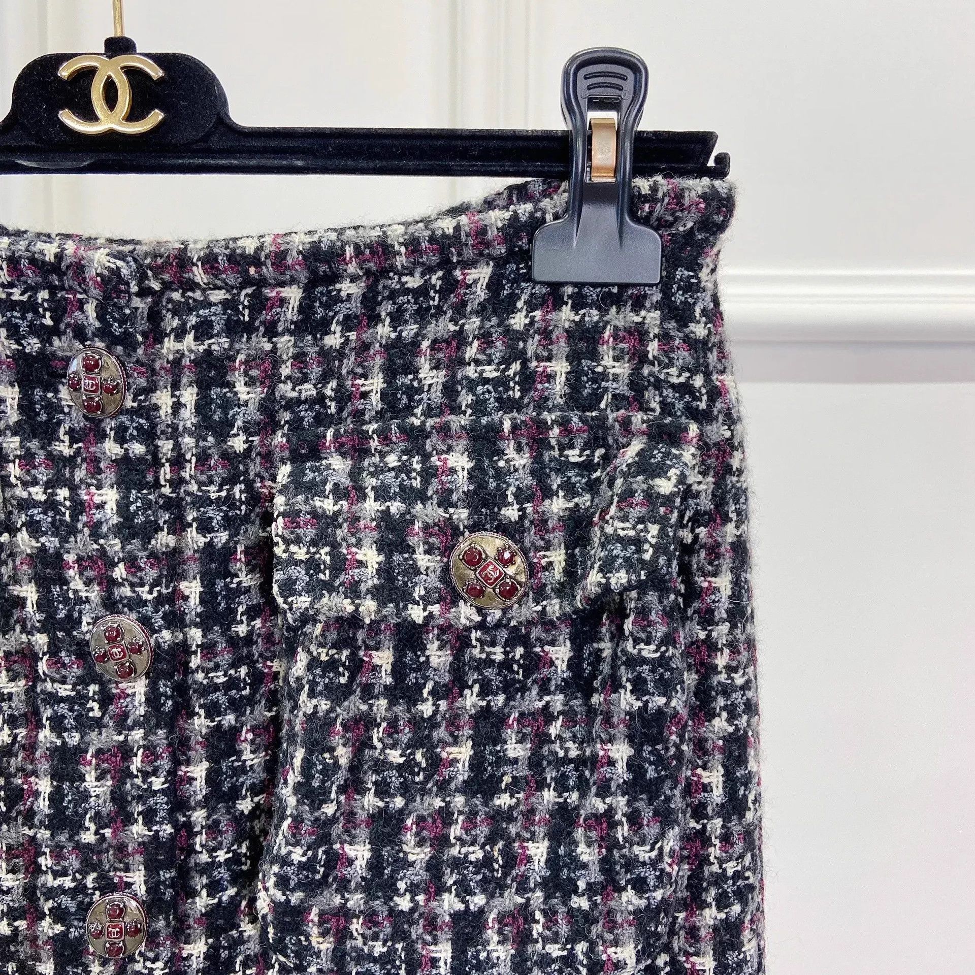 Chanel Chanel Gingham Skirt FR 36 Size 26" / US 2 / IT 38 - 3 Thumbnail