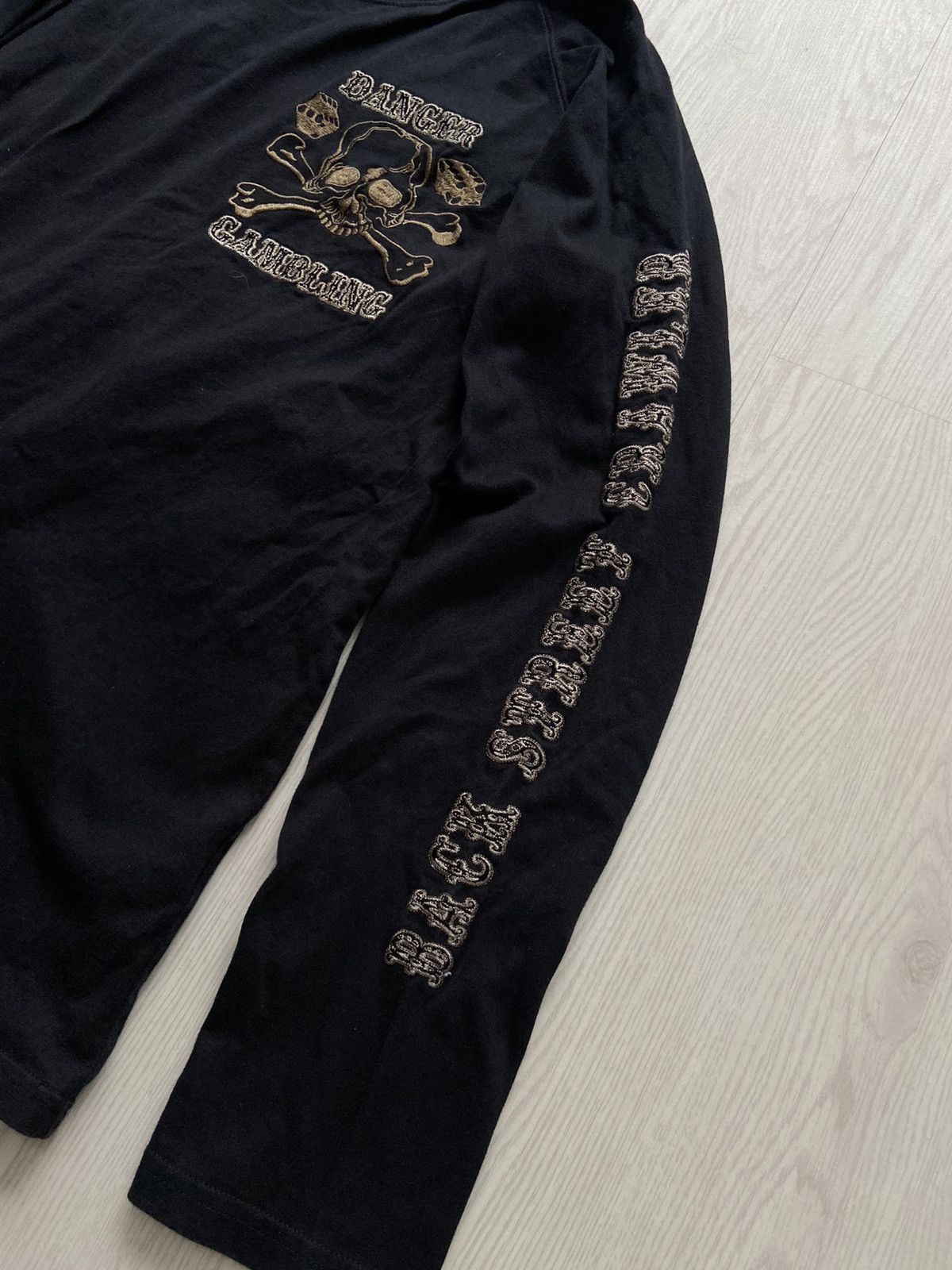 Japanese Brand Vintage Back Street Crawler Flame Embroidery Long Sleeve Size US L / EU 52-54 / 3 - 3 Thumbnail