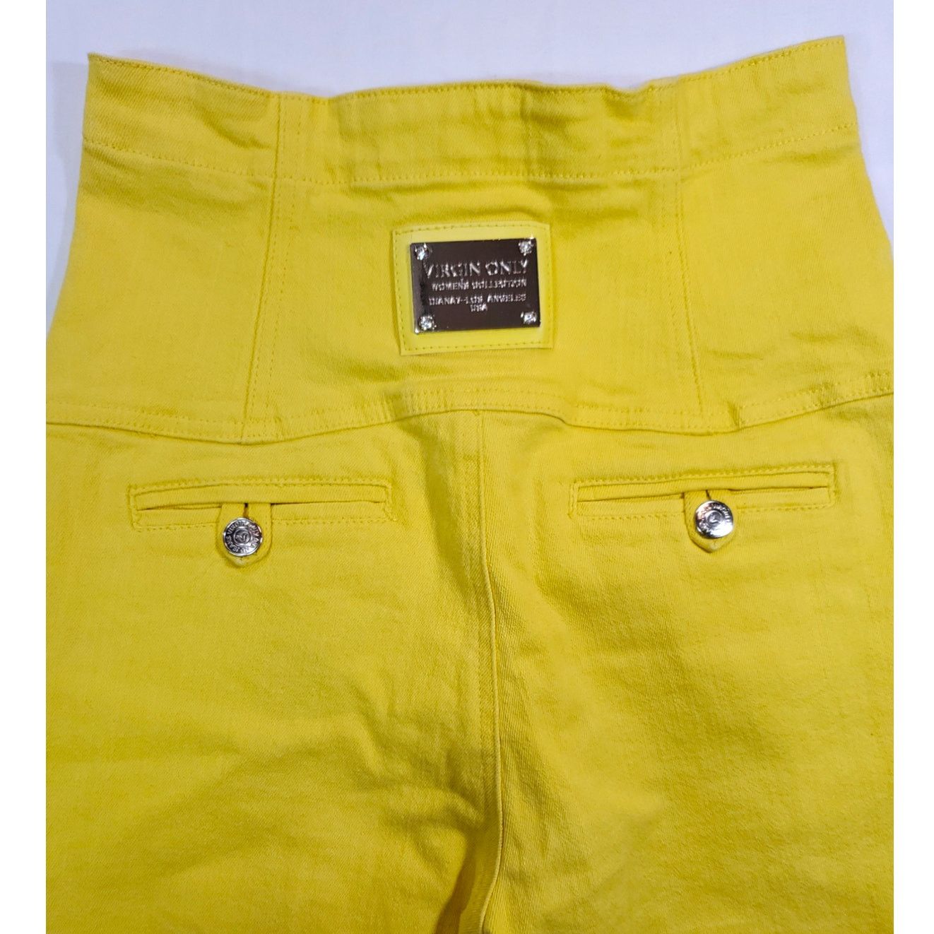 Other Virgin Only | Yellow, High Waist, Cropped Pants | Size 6/7 Size 27" / US 4 / IT 40 - 5 Thumbnail