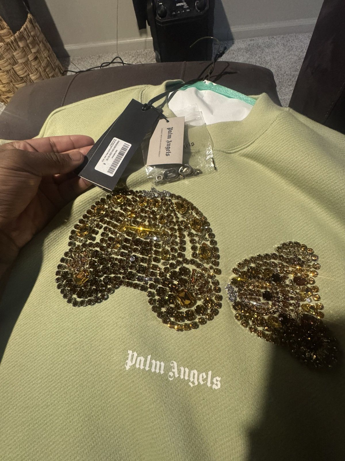 Palm Angels PALM ANGELS RHINESTONES BEAR SWEATSHIRT Size US S / EU 44-46 / 1 - 4 Thumbnail