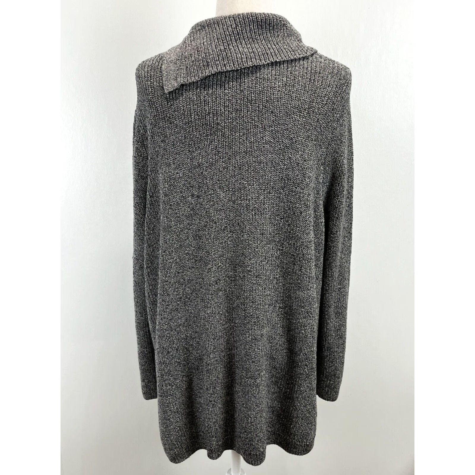 Talbots Talbots Sweater Women 3XP Petite Plus Size Grey Split Turtleneck Tunic Knit Size XXL / US 16-18 / IT 52-54 - 3 Thumbnail