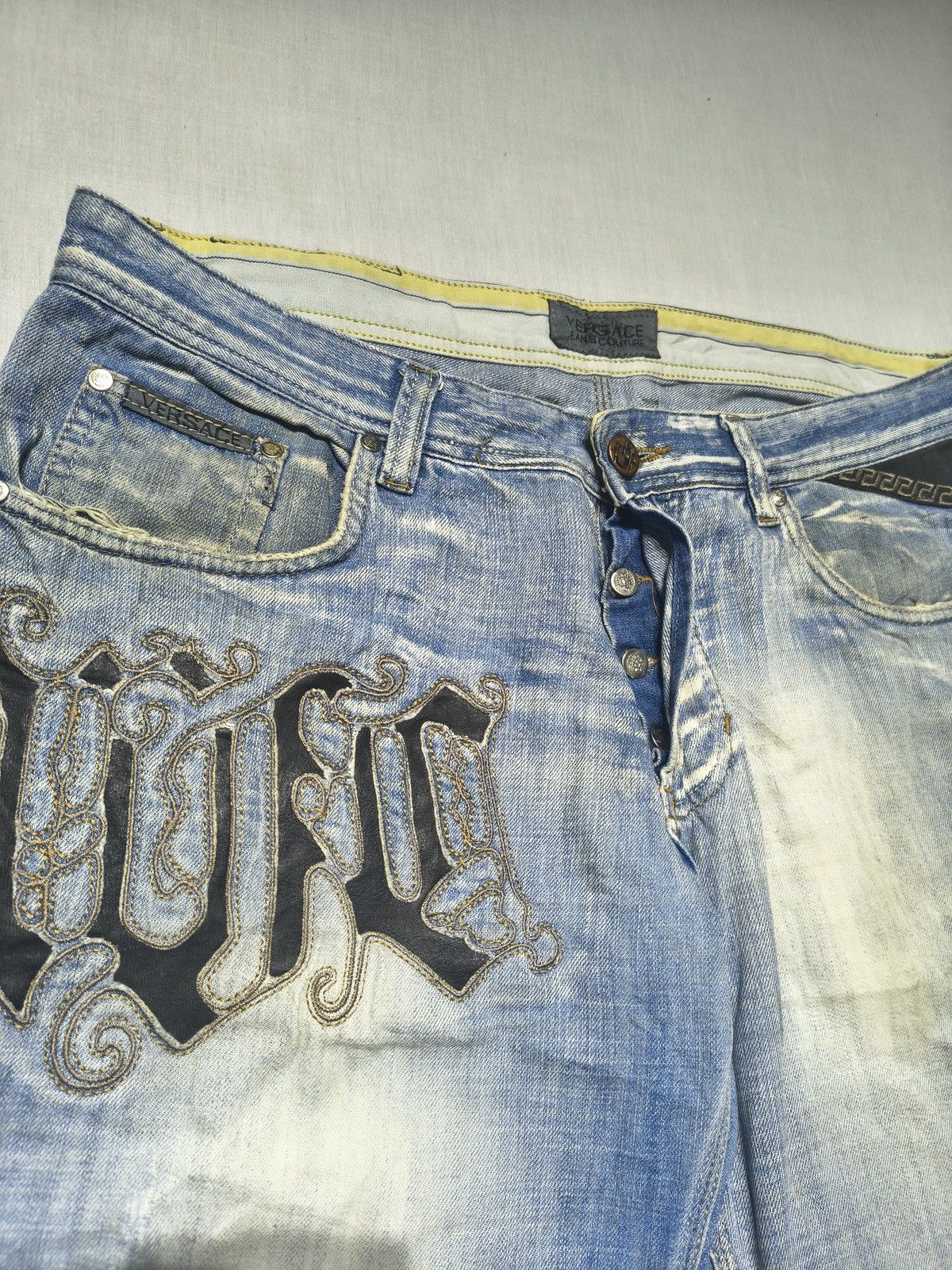 Versace Jeans Couture Versace couture Y2K hip hop jeans 🌞(035) Size US 38 / EU 54 - 13 Thumbnail