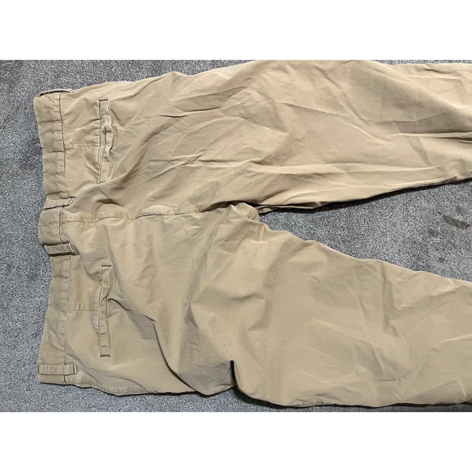 Cole Haan Cole Haan Grand.OS Chino Pants Mens 36x32 Beige Blue Regular Straight Front Button Zipper Pockets Cotton Nylon Stretch Casual Business Size US 36 / EU 52 - 4 Thumbnail