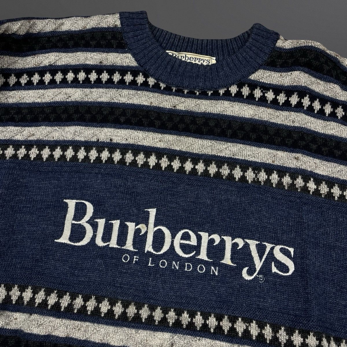 Burberry Burberrys London Knit Sweater Wool Knit Made in England Size US XL / EU 56 / 4 - 3 Thumbnail