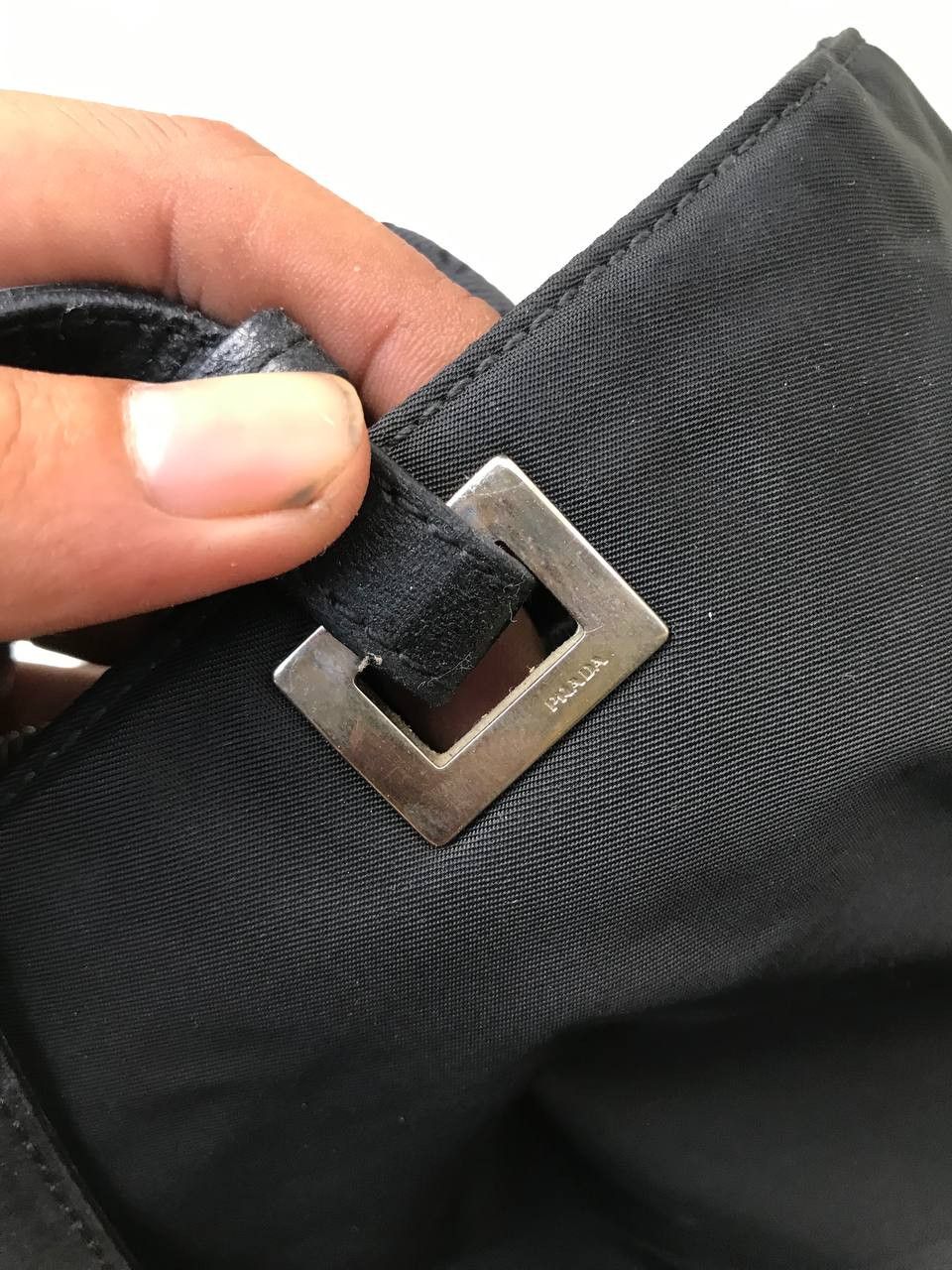 Prada × Vintage Prada Tote Bag Nylon Black Size ONE SIZE - 9 Thumbnail