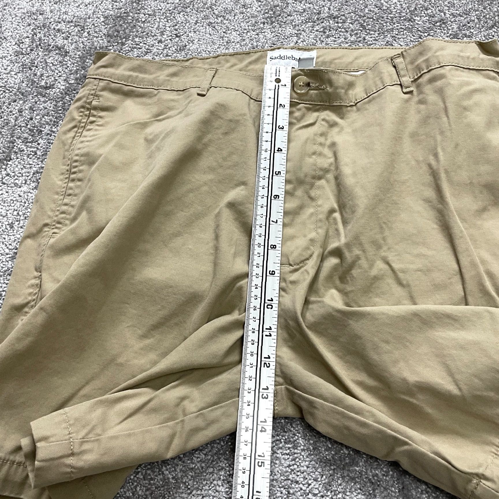 Vintage Saddlebred Chino Shorts Womens 38 W Brown Cotton Casual Bermuda 8" Inseam Womens Size 25" / US 0 / IT 36 - 4 Thumbnail