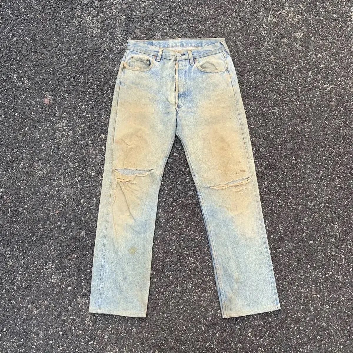 Levi's 💥STEALS💥 Vintage Levi’s Rusty Dirty Distressed Denim Pants Size US 29 - 1 Thumbnail