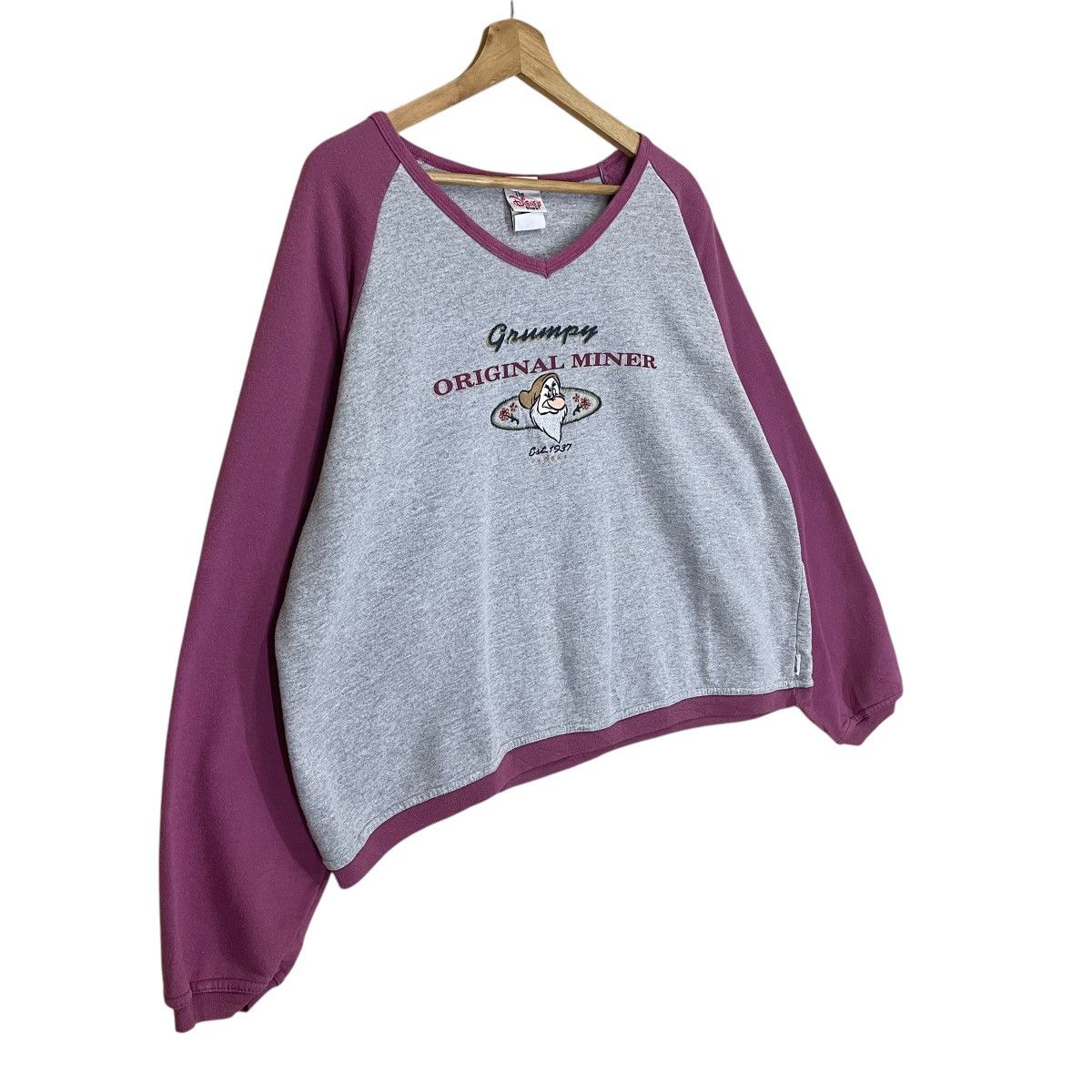 Cartoon Network × Japanese Brand × Vintage Vintage 90s Grumpy Big Logo Vneck Cropped Sweatshirt Size US L / EU 52-54 / 3 - 2 Thumbnail