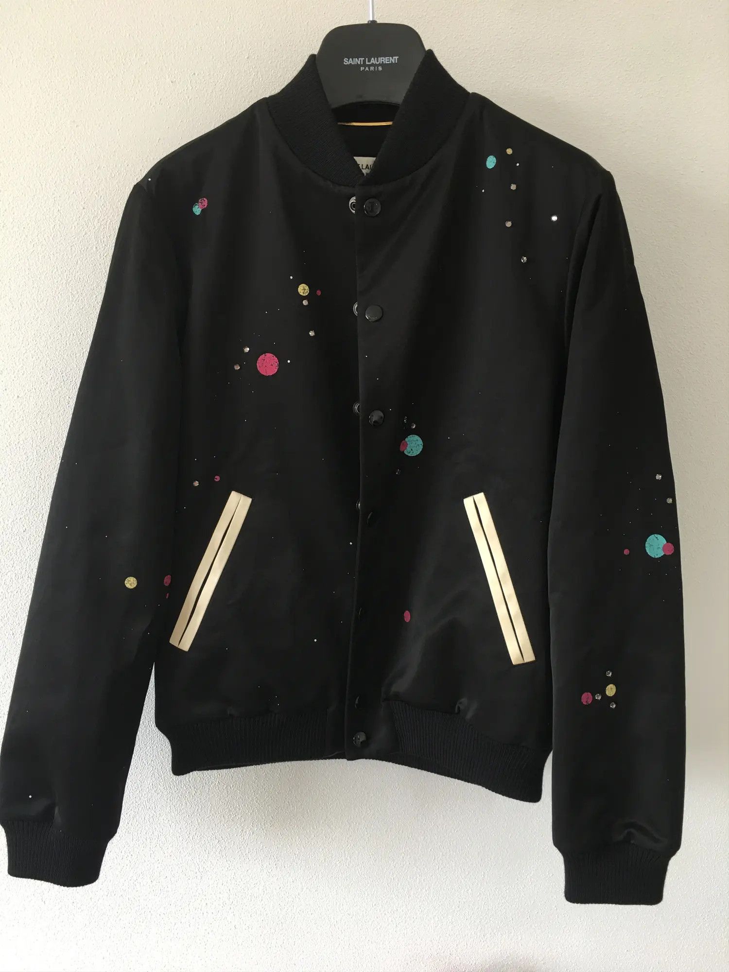 Saint Laurent Paris SS'20 Teddy Jacket Galaxy Logo Size US XS / EU 42 / 0 - 1 Thumbnail