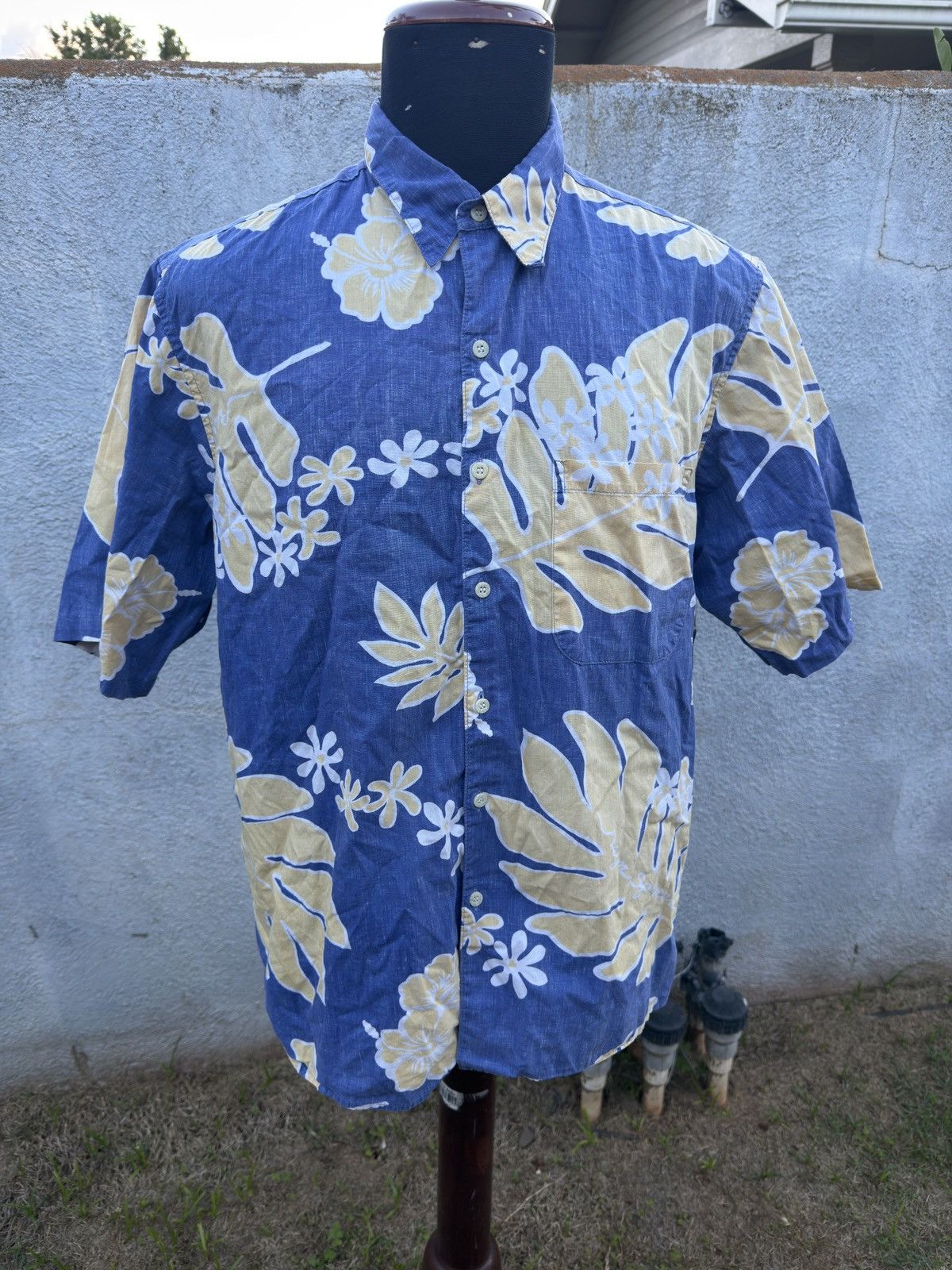 Reyn Spooner PreOwned Reyn Spooner Blue/Yellow Hawaiian Print Men's Large Size US L / EU 52-54 / 3 - 1 Thumbnail