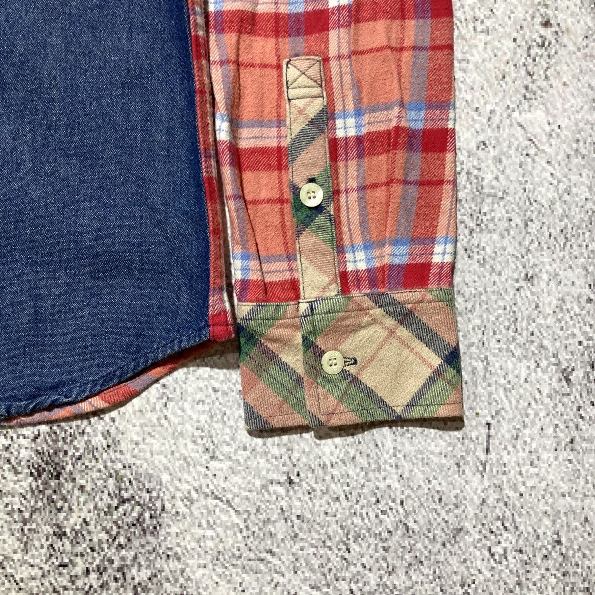 Japanese Brand 2000s X-girl Patchwork Double Pocket Button Up Shirt Lgb Size US M / EU 48-50 / 2 - 13 Thumbnail