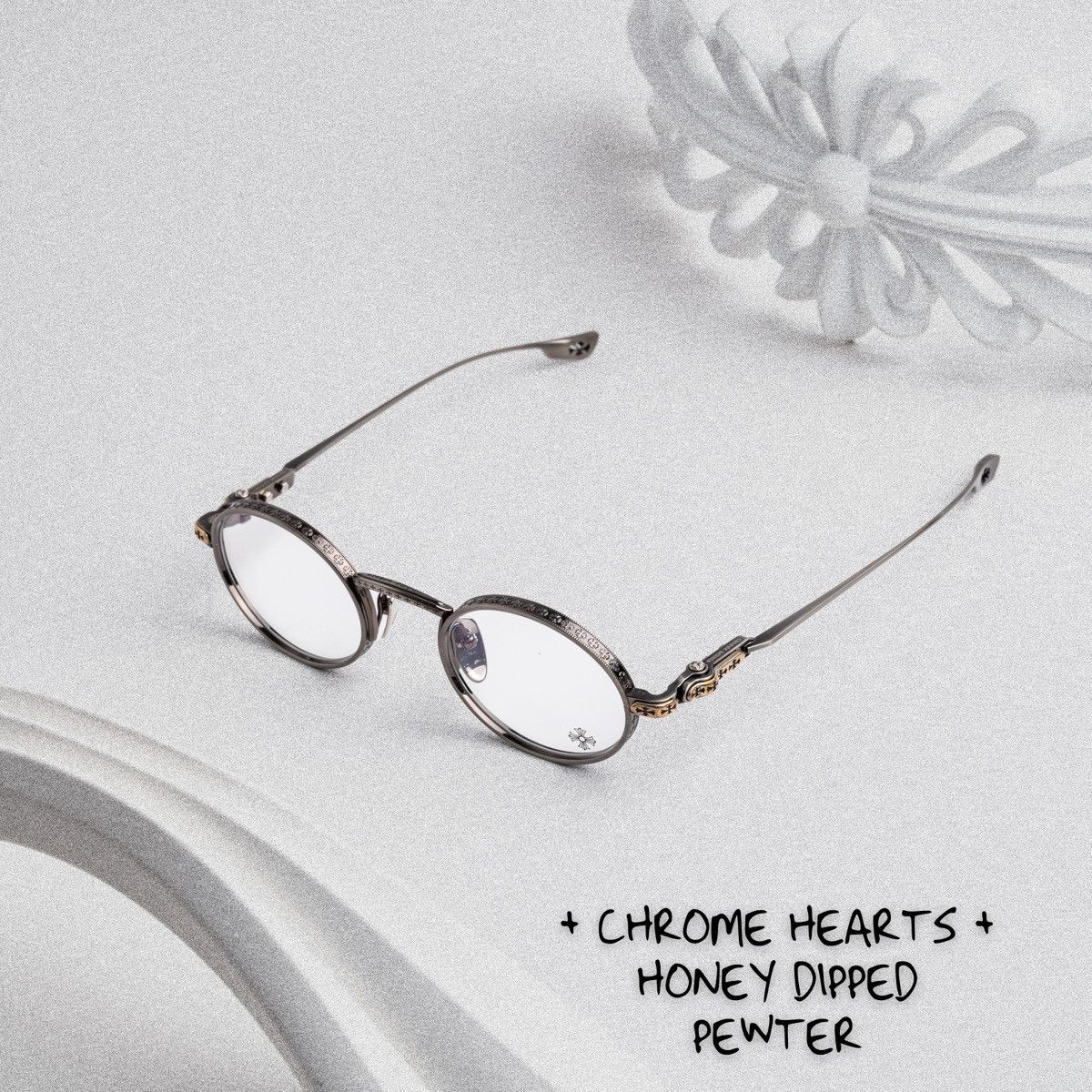 Chrome Hearts CHROME HEARTS HONEY DIPPED PEWTER GLASSES Size ONE SIZE - 1 Thumbnail
