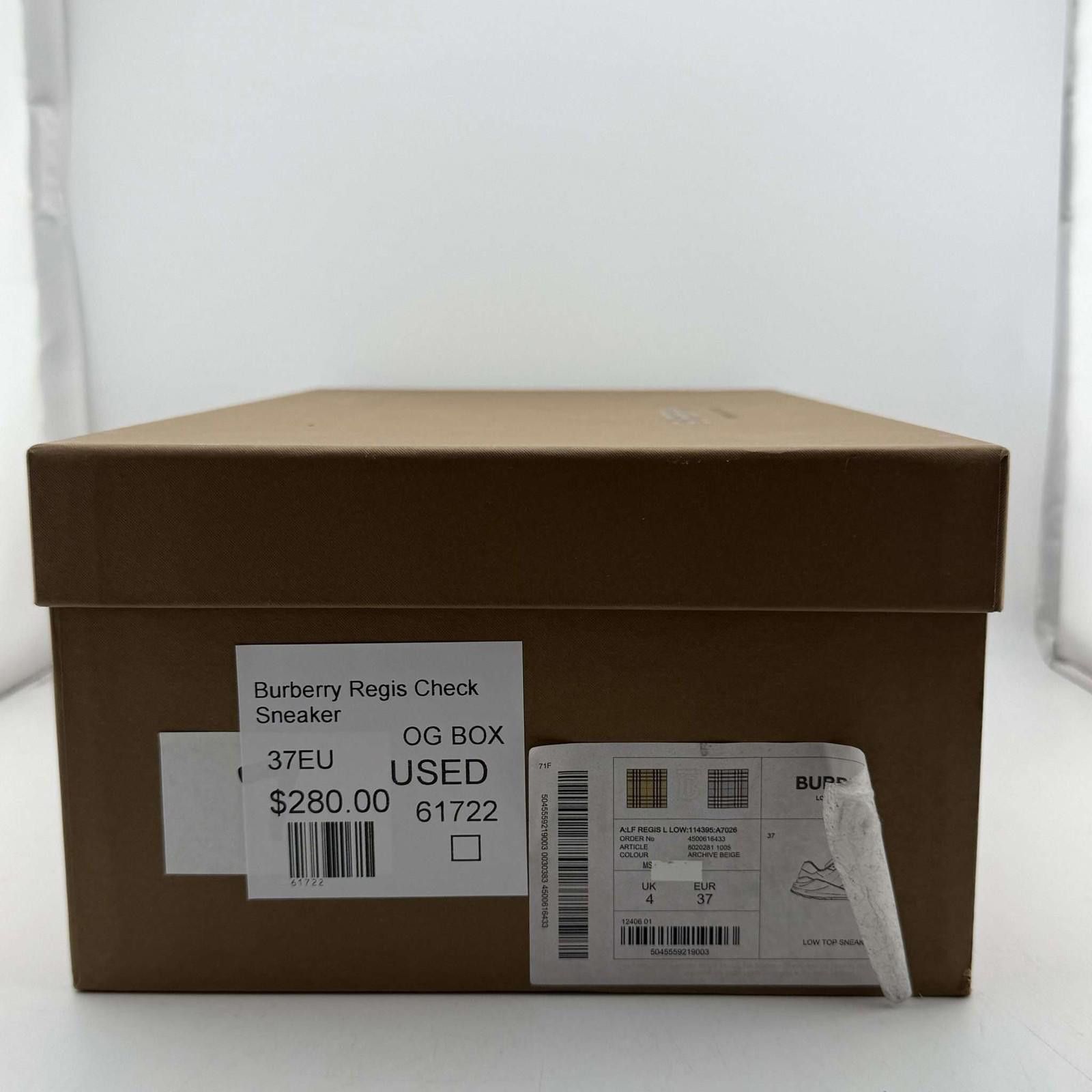 Burberry Burberry Regis Check Sneaker 37EU Used with Box Size US 7 / EU 40 - 9 Thumbnail