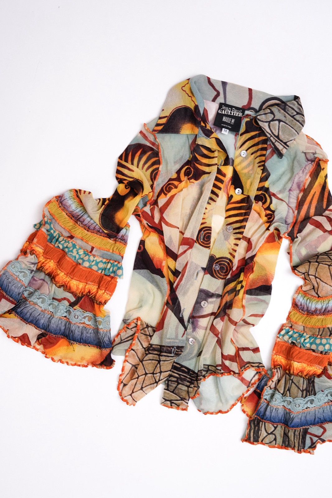 Jean Paul Gaultier Jean Paul Gaultier Maille Bell Sleeve Top Size M / US 6-8 / IT 42-44 - 12 Thumbnail