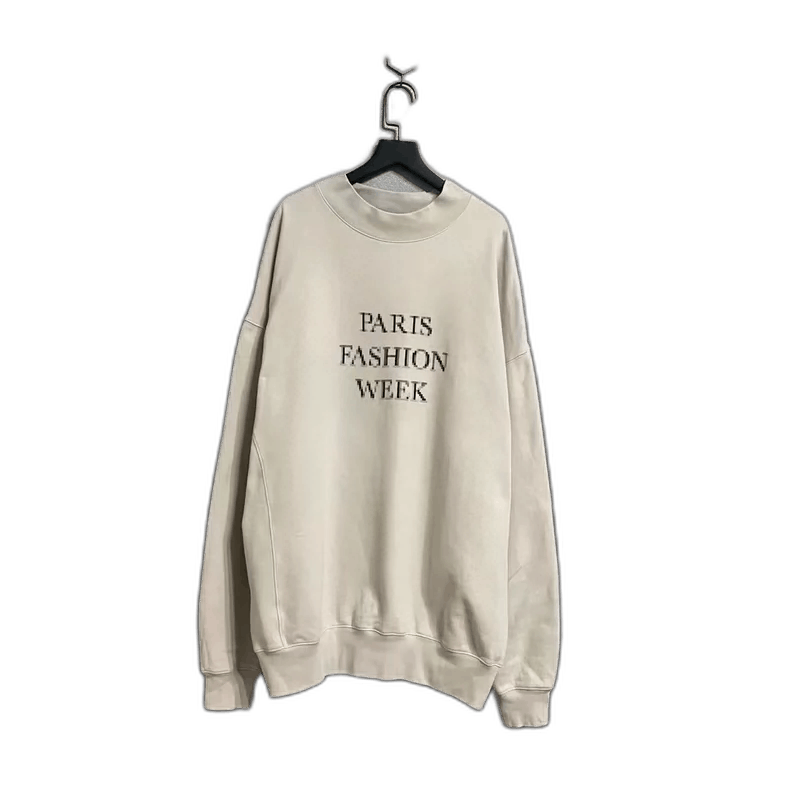 Paris Fashion Week Graphic Long Sleeve Sweatshirt-yf