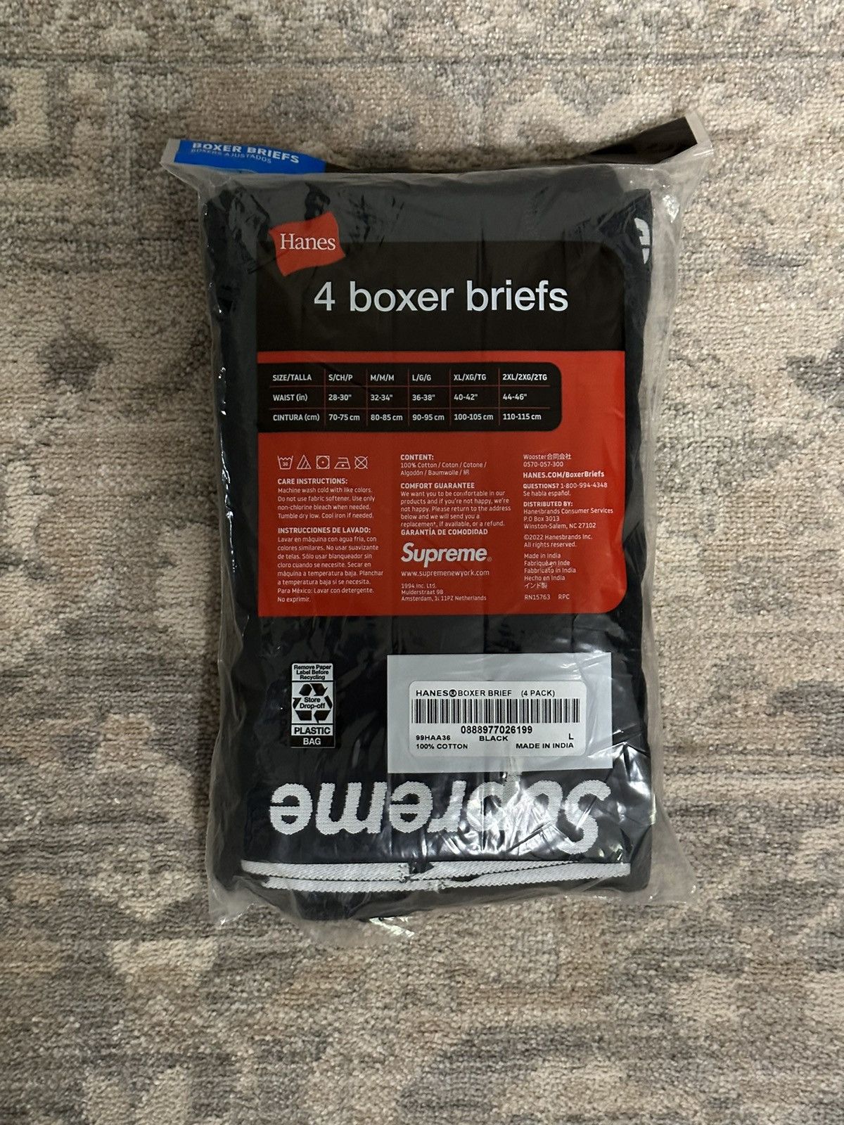 Supreme Supreme Hanes Boxers 4-Pack - L Size ONE SIZE - 2 Thumbnail