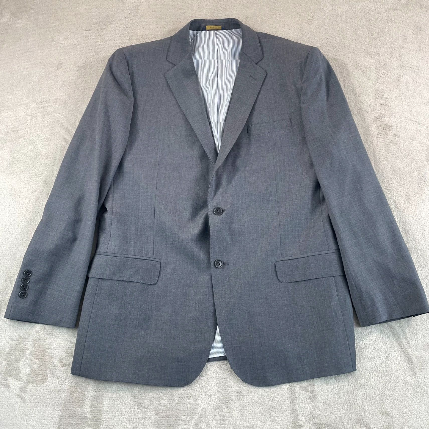 Brooks Brothers Brooks Brothers Explorer Madison Fit Suit Men 46L Grey Wool 2 Piece Pants 38x30 Grey Wool Straight Madison Fit Men Suit Size 46R - 6 Thumbnail