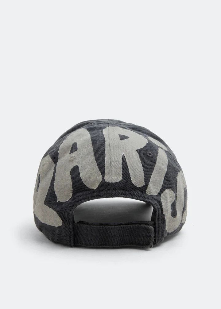 Balenciaga o1w1db10226 Size: S / BB Sprayed Hat / Cap In Grey Size ONE SIZE - 3 Thumbnail