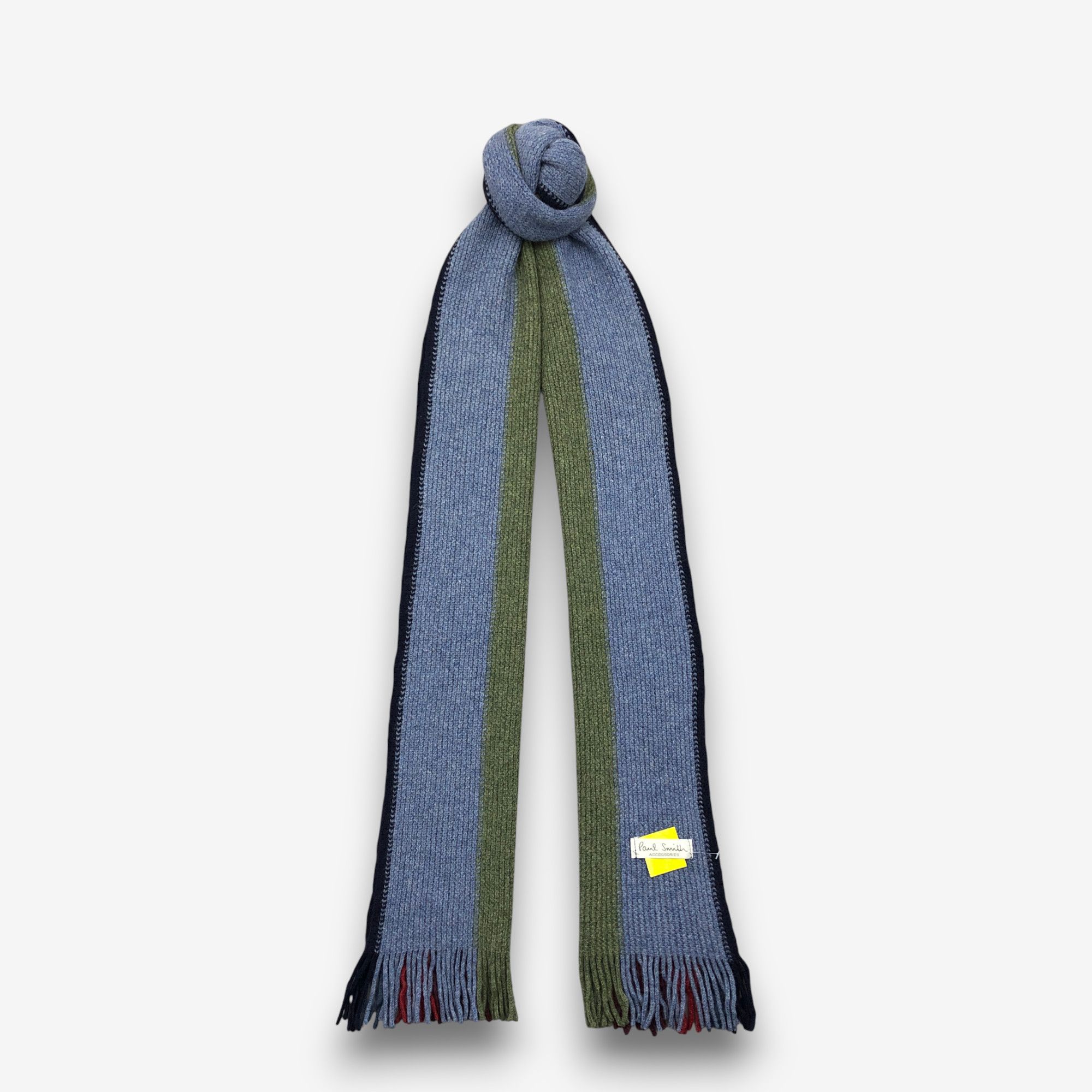Paul Smith Vintage Paul Smith Scarf Ribbed Knit Wool Cashmere Scarves Size ONE SIZE - 1 Thumbnail