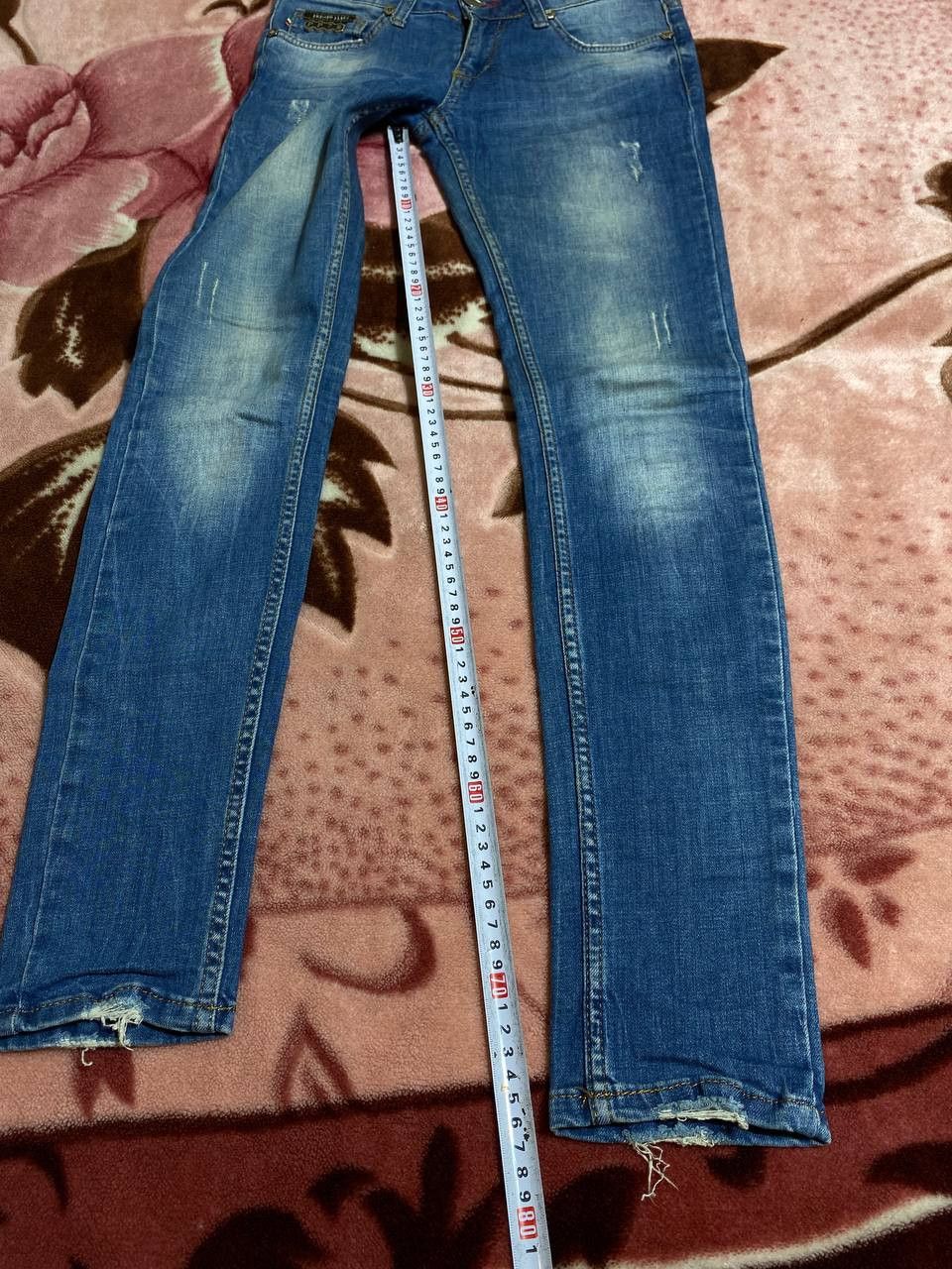 Philipp Plein Philipp Plein Design FW14 Distressed Denim Army Blue Jeans Size US 26 / EU 42 - 5 Thumbnail
