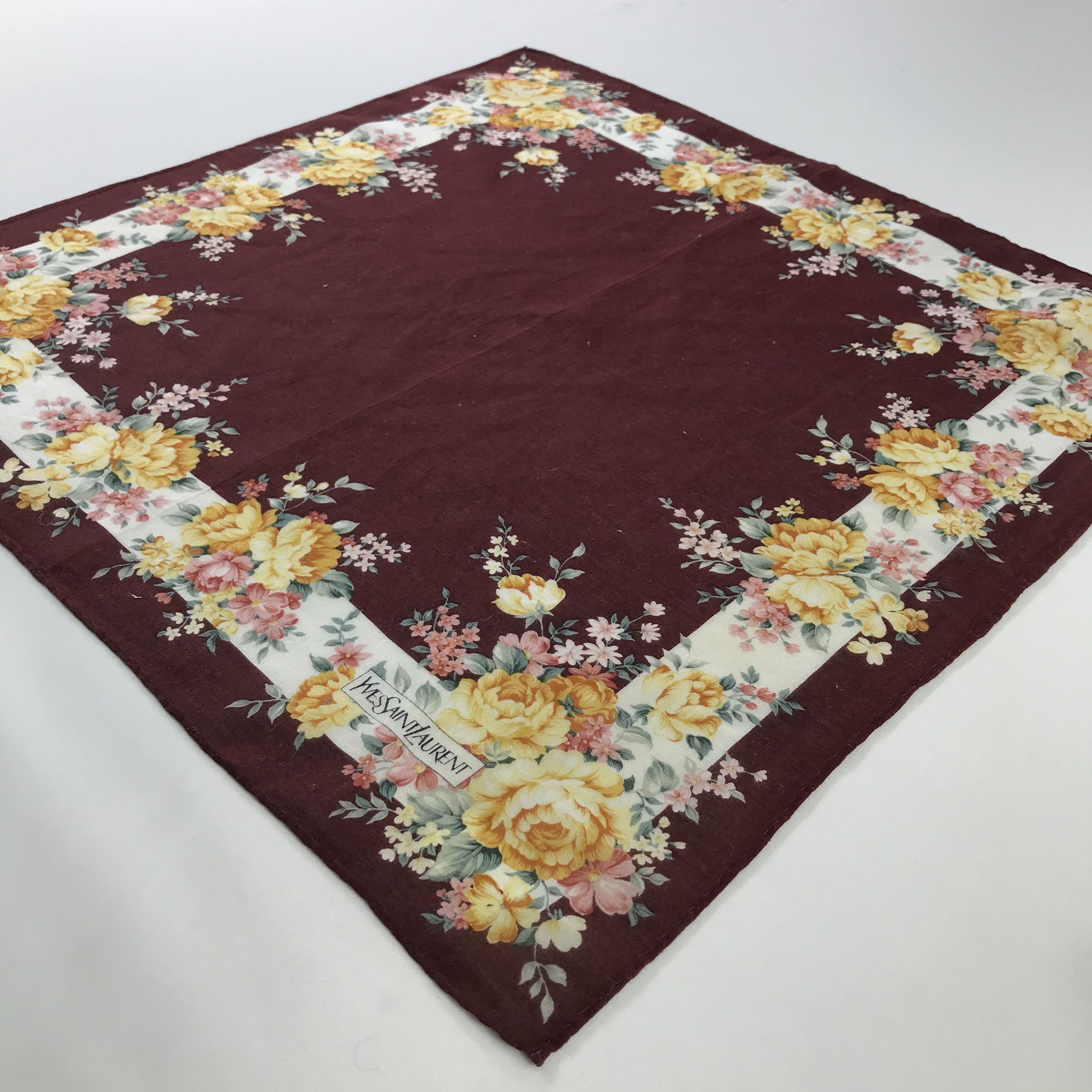 Vintage × Yves Saint Laurent Yves Saint Laurent Bandana / Handkerchief /Neckerchief -S713 Size ONE SIZE - 2 Thumbnail