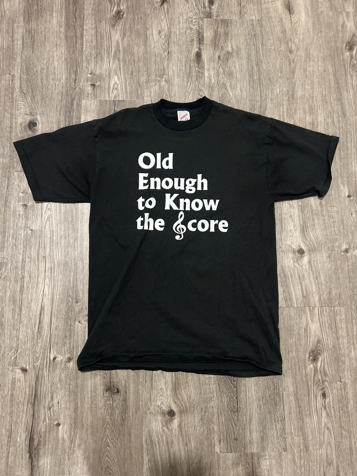 Vintage Old Enough to Know the Score Vintage Tee Size US L / EU 52-54 / 3 - 1 Thumbnail