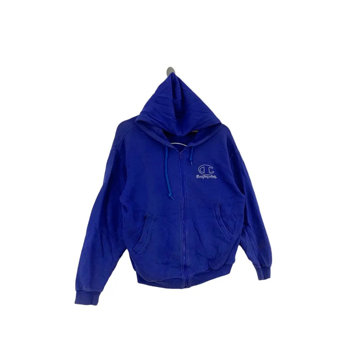 Champion Vintage 90’ CHAMPION PRODUCTS USA Blue Zipper Hoodie Size L / US 10 / IT 46 - 4 Thumbnail