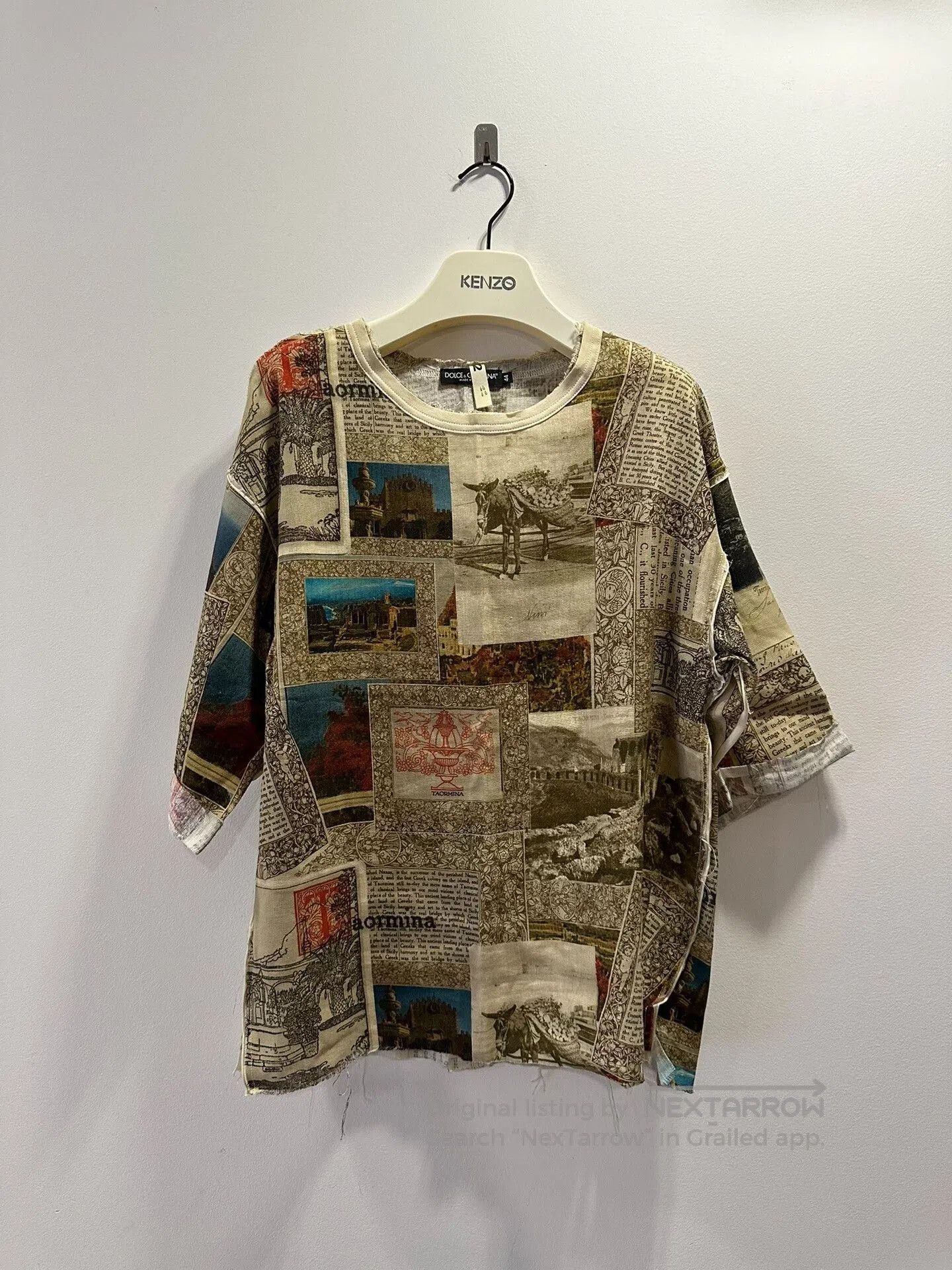 Dolce & Gabbana Runway Italian Carriage Linen Mid.