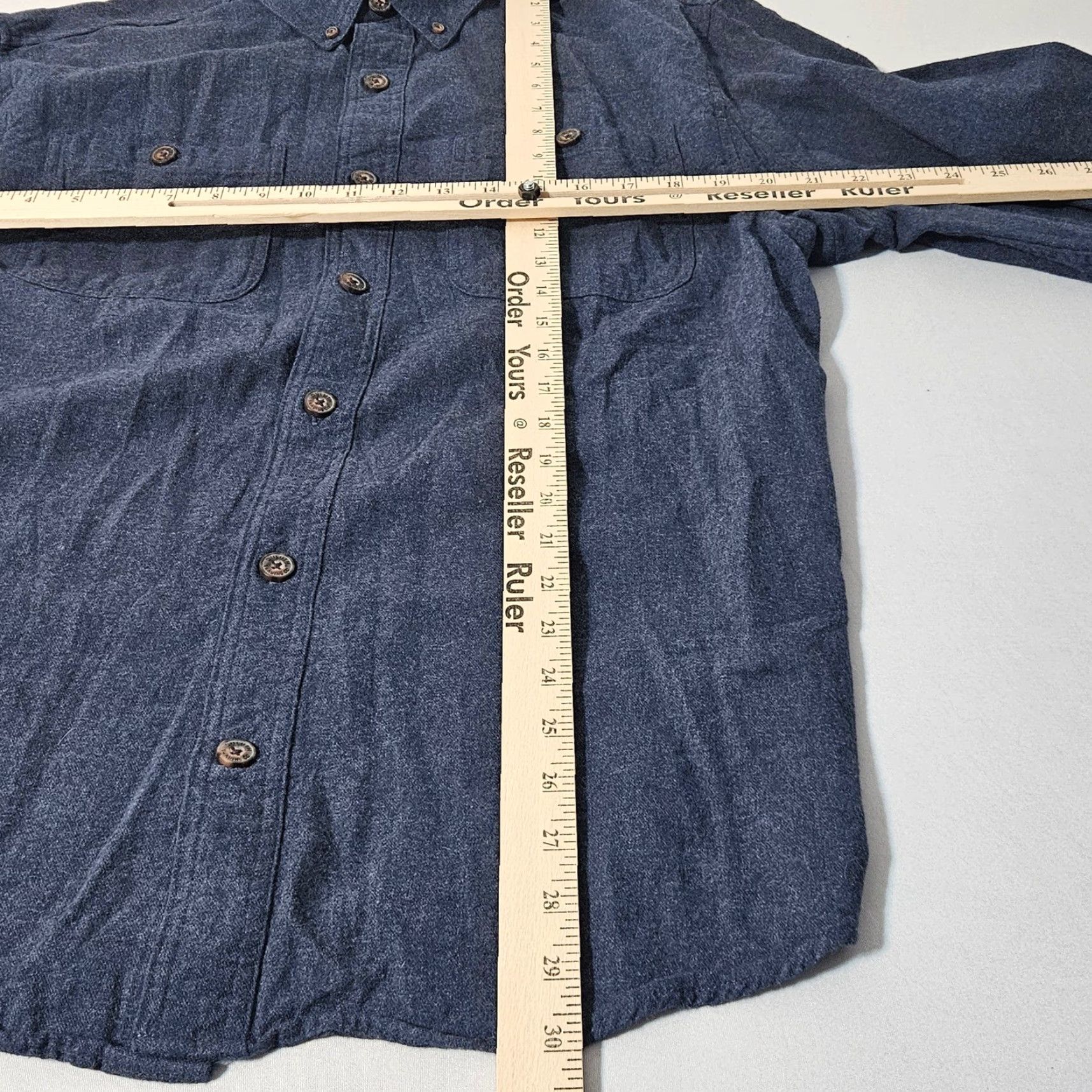 Duluth Trading Company Duluth Trading Co. Button-Up Shirt Men Long Sleeve Relaxed Fit Button-Down Blue Cotton Flannel Casual Shirt Size US M / EU 48-50 / 2 - 6 Thumbnail