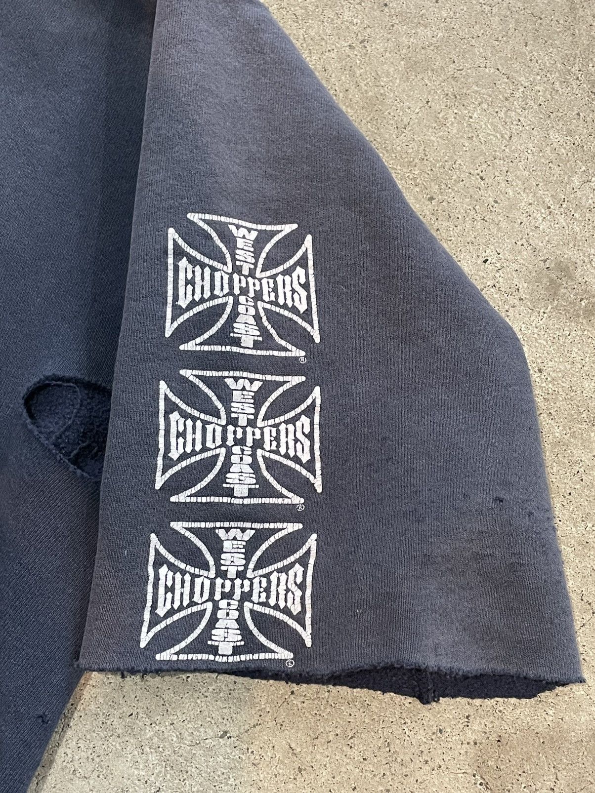 West Coast Choppers Thrashed Vintage West Coast Choppers Hoodie Size US XL / EU 56 / 4 - 10 Thumbnail