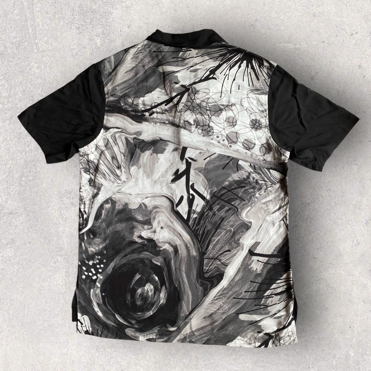 image of Yohji Yamamoto Sample Ground Y Oversized Rayon Shirt in Black, Men's (Size Medium)